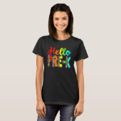 学生先生ハロープレKレオパード新学期 Tシャツ (正面フル)