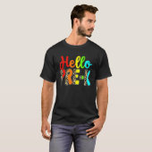 学生先生ハロープレKレオパード新学期 Tシャツ (正面フル)