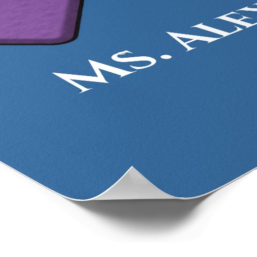 学生先生新学期の個人用設定 ポスター (角)