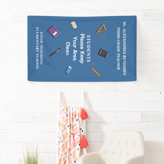 学生先生新学期の個人用設定 横断幕 (インサイチュ)