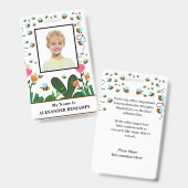 学生写真ボーイガールチャイルドIDカスタムおもしろい バッジ (Front & Back)