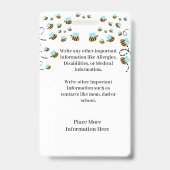 学生写真ボーイガールチャイルドIDカスタムおもしろい バッジ (Back)