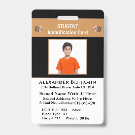 学生写真 学校 ID 証明カード バッジ