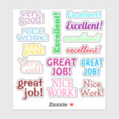 学生勇気付けられるフレーズStickers シール (シート)