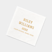 学生卒業大学スポーツフォント卒業 箔ナプキン (左)