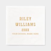 学生卒業大学スポーツフォント卒業 箔ナプキン (正面)