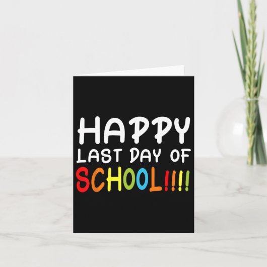 学生及び先生の幸せな最終日Gif カード (正面)