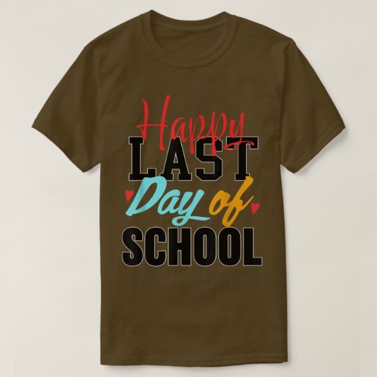 学生及び先生の幸せな最終日Gif Tシャツ (デザイン正面)