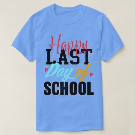 学生及び先生の幸せな最終日Gif Tシャツ (デザイン正面)