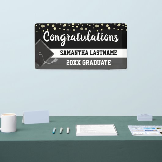 学生名校予算の禁止おめでとう 横断幕 (トレードショー)