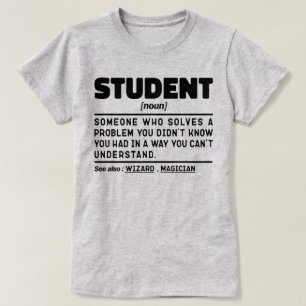 学生名詞定義おもしろい卒業あり Tシャツ