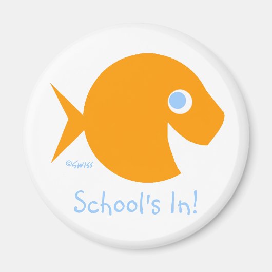 学生向け先生円磁石 マグネット (正面)