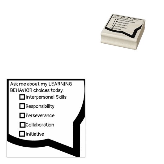 学生学の行動 ラバースタンプ (押印)