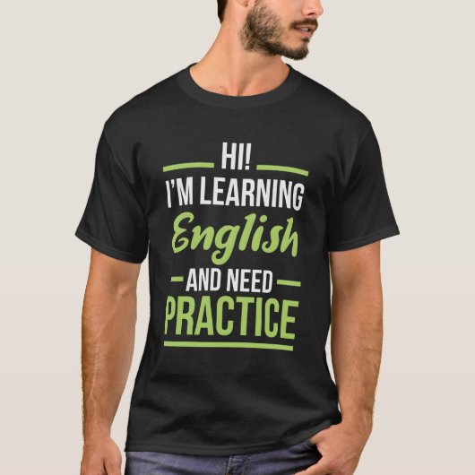 学生学向けの英語 Tシャツ (正面)
