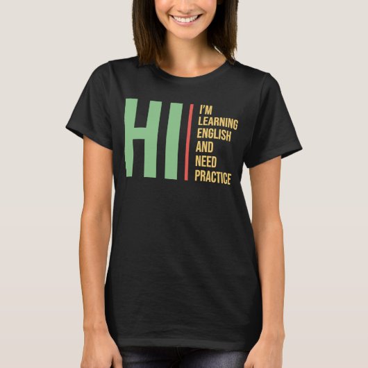学生学向け英語ESL Tシャツ (正面)