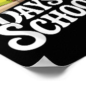 学生学校先生キッズ100日のスクールバス ポスター (角)