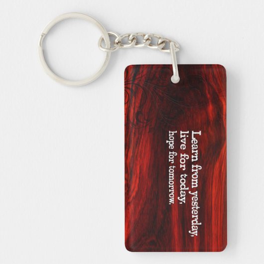 「学生活、希望」の感動的引用文 キーホルダー (正面)