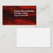 「学生活、希望」の感動的引用文 ノートカード (正面/裏面)