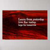 「学生活、希望」の感動的引用文 ポスター (正面)