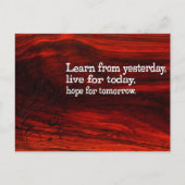 「学生活、希望」の感動的引用文 ポストカード (正面)