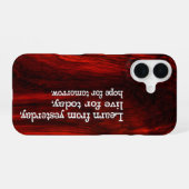 「学生活、希望」の感動的引用文 iPhone 16ケース (裏面横)