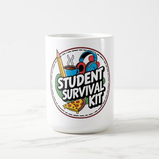 学生生おもしろい生キット新学期シャツ コーヒーマグカップ (中央)
