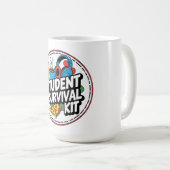 学生生おもしろい生キット新学期シャツ コーヒーマグカップ (正面右)