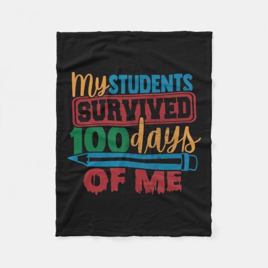 学生生き延び100日の私のおもしろい先生100th フリースブランケット (正面)