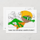 学生用の女の子はがきすごいをありがとう ポストカード (正面/裏面)