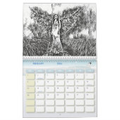 学生用グレースケールカラーカレンダー、ゴシック カレンダー (2月 2026)