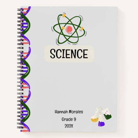 学生用パーソナライズされたカスタム手帳 ノートブック (正面)