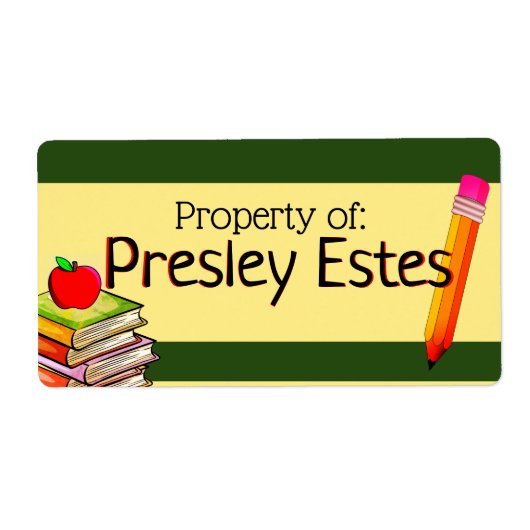 学生用品プロパティ教室ラベルシール ラベル (正面)