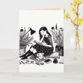 学生用折り畳みグリーティングカード カード (黄色い花)