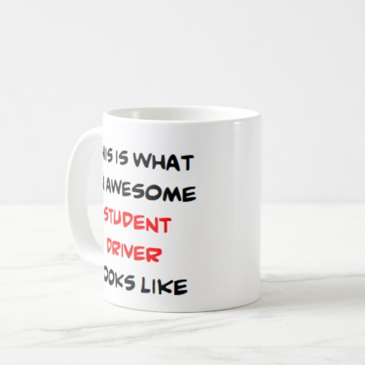 学生素晴らし運転手 コーヒーマグカップ (正面左)
