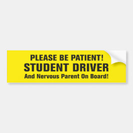 学生運転者および親船上に バンパーステッカー