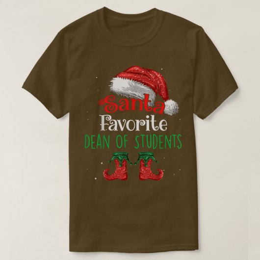 学生部長サンタクロースのお気に入りのクリスマスフ Tシャツ (デザイン正面)