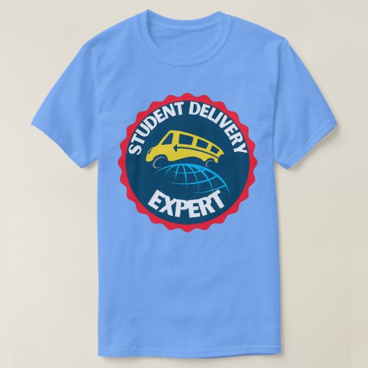 学生配達専門学校のバス運転手 Tシャツ (デザイン正面)