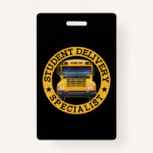 学生配達専門学校向おもしろいけバスドライブ バッジ (正面)