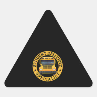 学生配達専門学校向おもしろいけバスドライブ 三角形シール