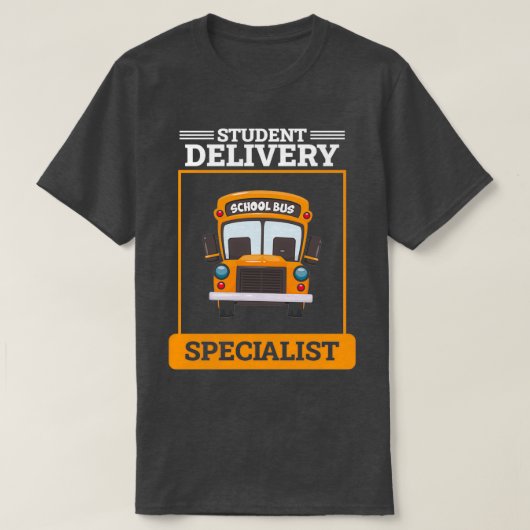 学生配達専門学校向けバスドライバー Tシャツ (デザイン正面)