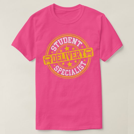学生配達専門学校用バスドライバー生活 Tシャツ (デザイン正面)
