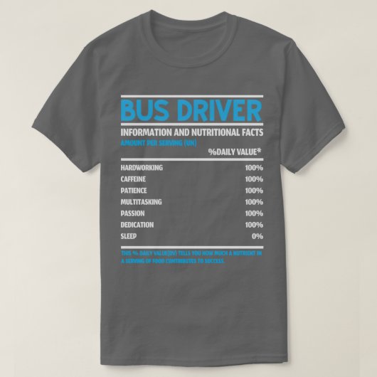 学生配達専門学校用バスドライバー7 Tシャツ (デザイン正面)