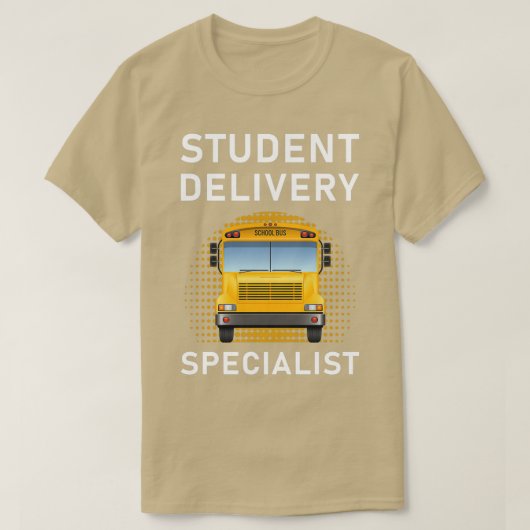 学生配達専門学校行バス1 Tシャツ (デザイン正面)