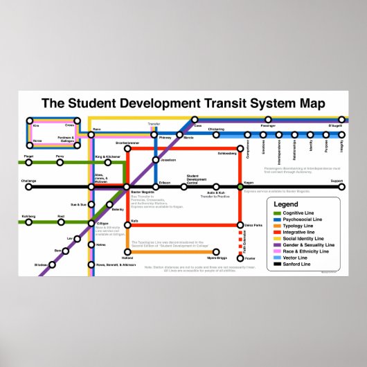 学生開発トランジットシステム地図プリント ポスター (正面)