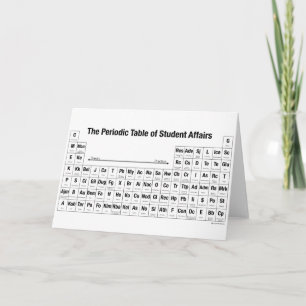 学生関係事務GreetingCardの周期表 カード