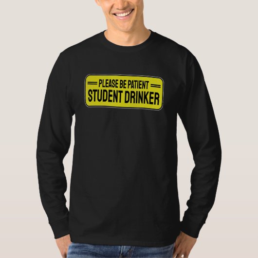 学生飲酒家 飲酒 1 Tシャツ (正面)