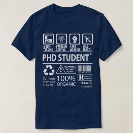 学生2 Phd Tシャツ (デザイン正面)