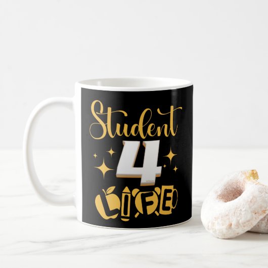 学生4ライフ#studentlife コーヒーマグカップ (ドーナツ)