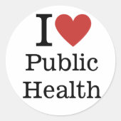 学生❤️や教員にとって公衆衛生が大好き ラウンドシール (正面)