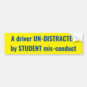 学生misによって非混乱させる運転者-- 印 バンパーステッカー
